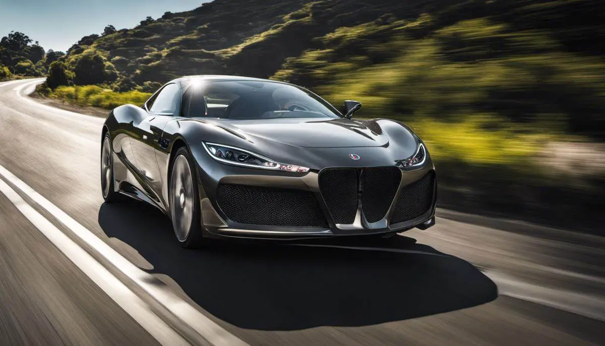 Image of a car with adaptive braking technology