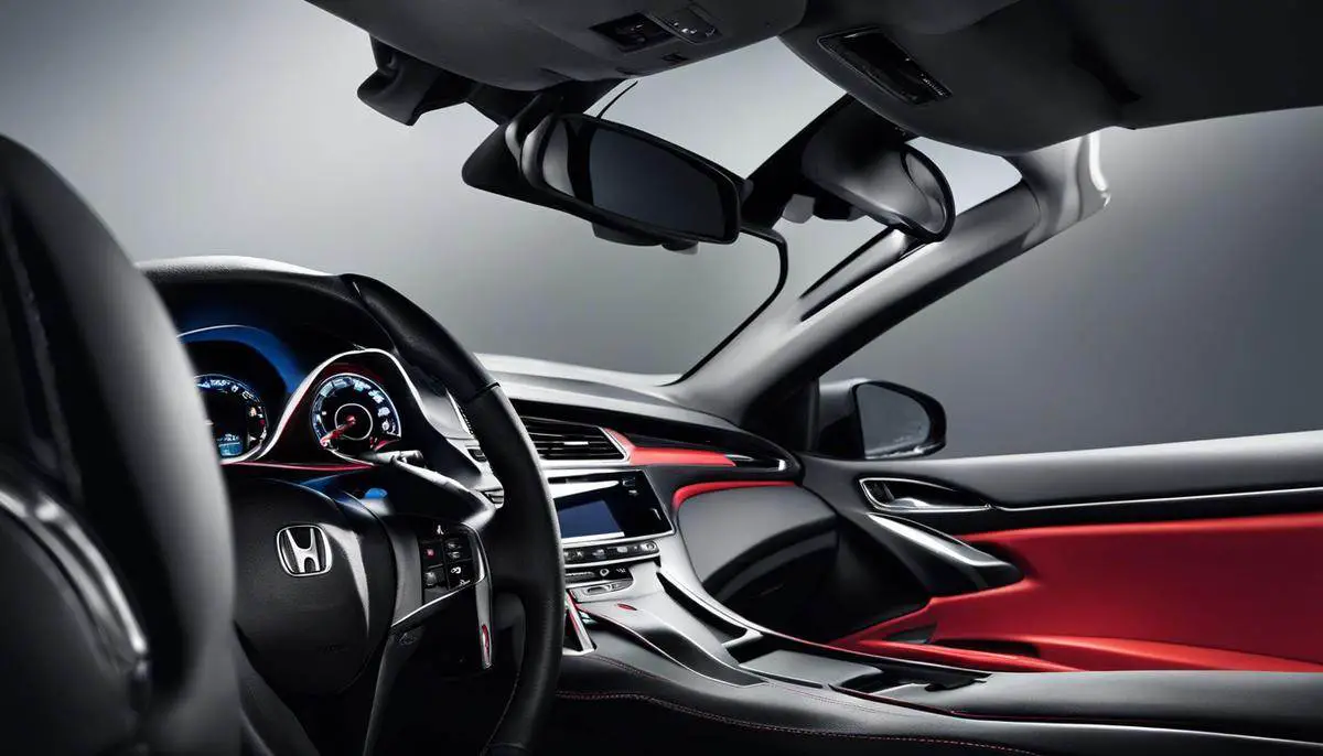 ホンダメンテナンスマインダーシステムを示す図。ホンダ車両の重要なエンジンコンポーネントと運転条件を監視するアルゴリズム駆動型技術を表しています。